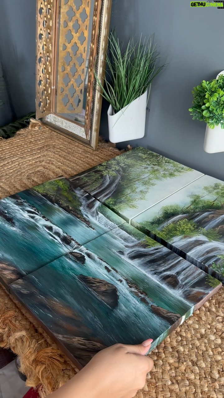Sakshi Khullar - 4.6K Likes - Here is the reveal 🏞️ #part2
 #sakshikhullarart #acrylicsoncanvas