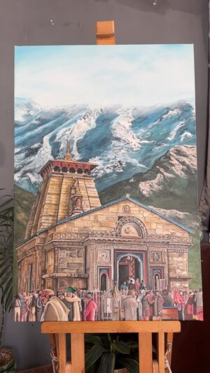 Sakshi Khullar Instagram - A tribute to the timeless beauty of Kedarnath Temple .
Thank you @prakruth_yadalam for trusting me with this one
@maplekraft.stationery for the excellent acrylic pigments . #commissionedart #kedarnathtemple #acrylicsoncanvas #sakshikhullarart #sakshikhullarartstudio #impastopainting