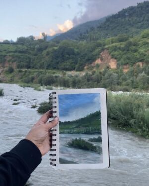Sakshi Khullar Instagram - Few of my fav plein air greens ā°ļøš¤ collecting memories š¤
#sakshikhullarart #livepainting #pleinairpainting #gouachepainting