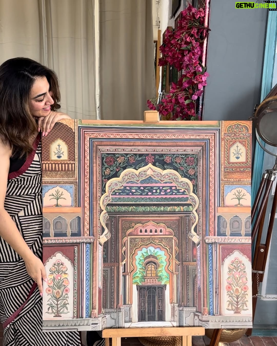 Sakshi Khullar - 7.6K Likes - Your love for this one has been immense ✨ a Million views and so many “pp’s” in comments 😄 Thank you everyone 🫶
Details : Patrika Gate X SKA ; 36”x36”; acrylics on canvas; ₹80,000 
#sakshikhullarart #commissionedart