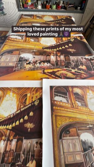 Sakshi Khullar Instagram - Heartfelt gratitude to everyone who ordered prints of my most loved artwork of the year, ‘Serenity of Devotion.’ Seeing this piece find a place in so many homes fills me with joy and inspiration. Thank you for appreciating the beauty and peace of Harmandir Sahib with me! 🙏✨ #GoldenTemple #HarmandirSahib #ArtPrints #Gratitude #sakshikhullarart #sakshikhullarartstudio