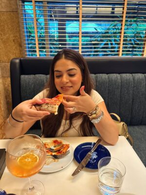 Sakshi sharma Instagram - Sunday brunch made perfect with our favourite Italian food at @celinimumbai , one of the best for Italian meals . 
Had a wonderful time , food , Aperol , tiramisu , espresso..uff . 
#styledwithgumani #livinginwithGGandP #GGeatsout #sundaybrunch 
#hosted