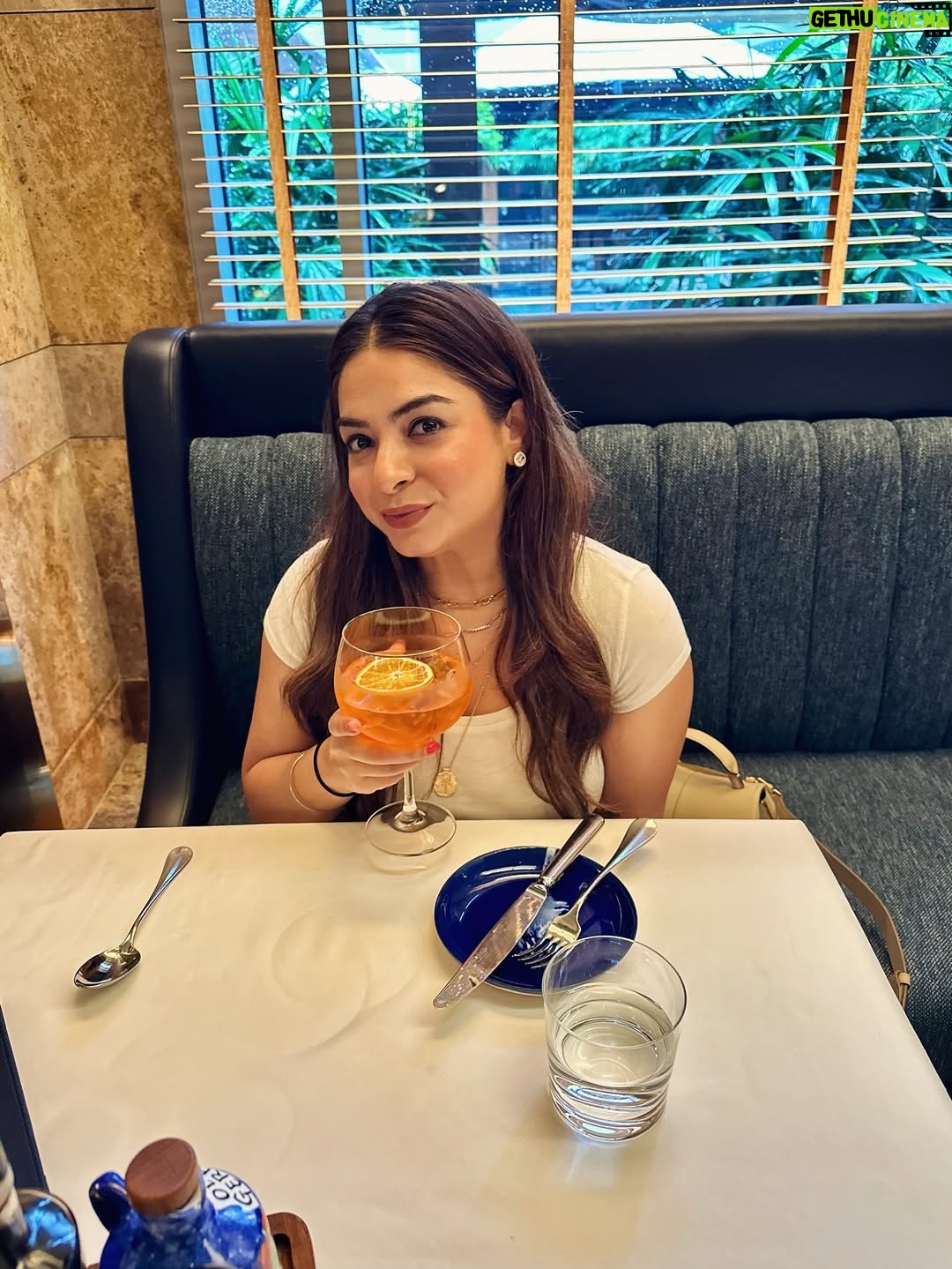 Sakshi sharma - 2.5K Likes - Sunday brunch made perfect with our favourite Italian food at @celinimumbai , one of the best for Italian meals . 
Had a wonderful time , food , Aperol , tiramisu , espresso..uff . 
#styledwithgumani #livinginwithGGandP #GGeatsout #sundaybrunch 
#hosted