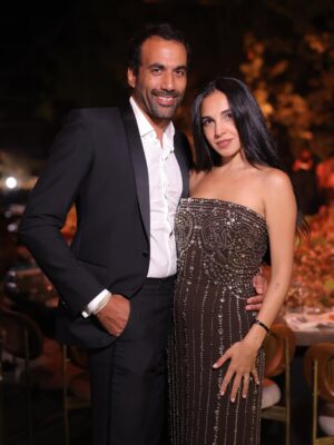 Salma Abu Deif Instagram - Congratulations to my dears @celiosaab and @zein_qutami ✨🫀🥺 May your life be filled with love and happiness 🫂

Ahla Leila Ahla nas ✨

and congratulations to all Saabs family ✨

Dressed in the one and only @eliesaabworld ✨

Thank you @patricksawaya for this beautiful shot ✨