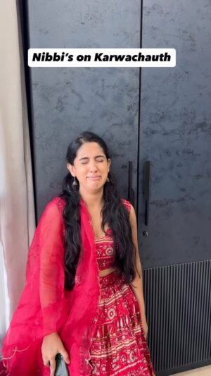 Sameeksha Sud Instagram - Apni nibbi’s ko tag karo…. 😂 don’t miss ending 

#KarwaChauthGoneWrong #KarwaChauth #nibbanibbi #Fasting #KarwaChauthFail