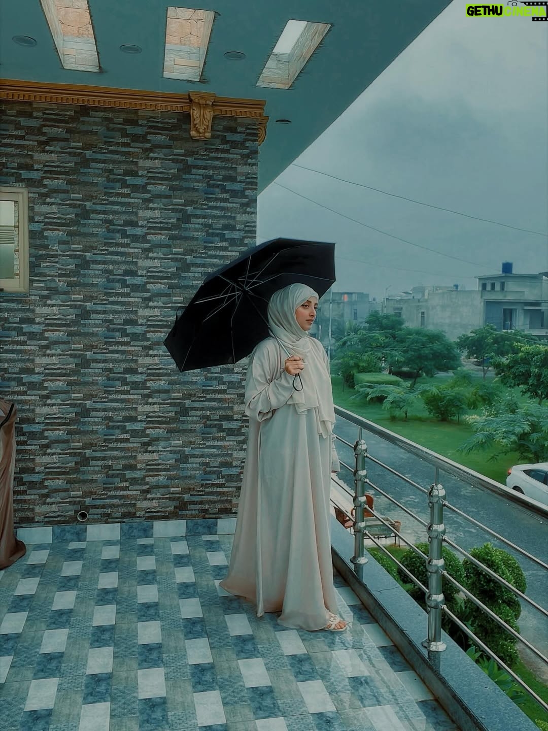 Sanam Chaudhry - 90.6K Likes - Drenched in dreams , on a rainy balcony ☔️
