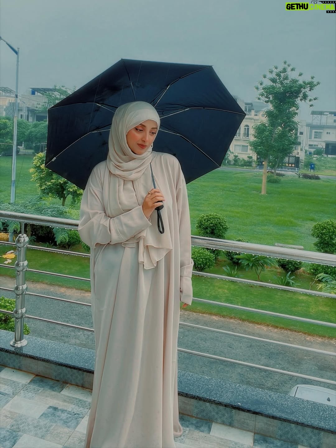 Sanam Chaudhry - 90.6K Likes - Drenched in dreams , on a rainy balcony ☔️