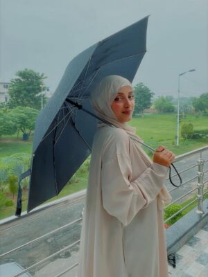 Sanam Chaudhry Instagram - Drenched in dreams , on a rainy balcony ☔️