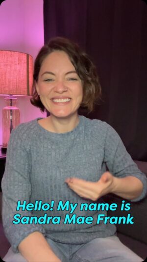 Sandra Mae Frank Instagram - ID: Short video of Sandra Mae Frank, a young white woman with dark, chin length hair, seated with a table lamp in the background that shines a pink light on a white wall and a dark purple curtain. Sandra is dressed in light, faded blue jeans and a light blue-gray sweater. She signs in ASL and announces that Deaf Broadway will be doing Waitress: The Musical with a full Deaf cast for one night only at Lincoln Center in New York City. The performance will be on July 23 and Sandra is very excited and honored to be directing. Virtual auditions will be April 28 with callbacks on April 29. If you are Deaf or Hard of Hearing, able to be in New York City this July, and proficient in ASL, please email us at auditions@deafbroadway.com for materials and to schedule a time. You will be asked to prepare one scene and one song. If you have any questions or need further clarification, don’t hesitate to reach out.