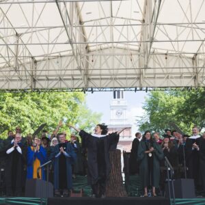 Sandra Oh Instagram - A Dr. for real reals!! 
(Okay, honorary) 
🙏 @DartmouthCollege for letting me DANCE IT OUT w/ the Dartmouth Grads of ‘25 🎓
& the privilege of giving this yrs Commencement Speech (link in bio) 
Thank you Evan Endicott my speech sherpa for your guidance and friendship,
@ShondaRhimes for your creative sisterhood

Congratulations to fellow honorands @MikaelaShiffrin, David Benioff, Judy Geer, Lynn Trujillo, Antonia Novello, and the Rev. William Greason!

Photo Credits: Katie Lenhart