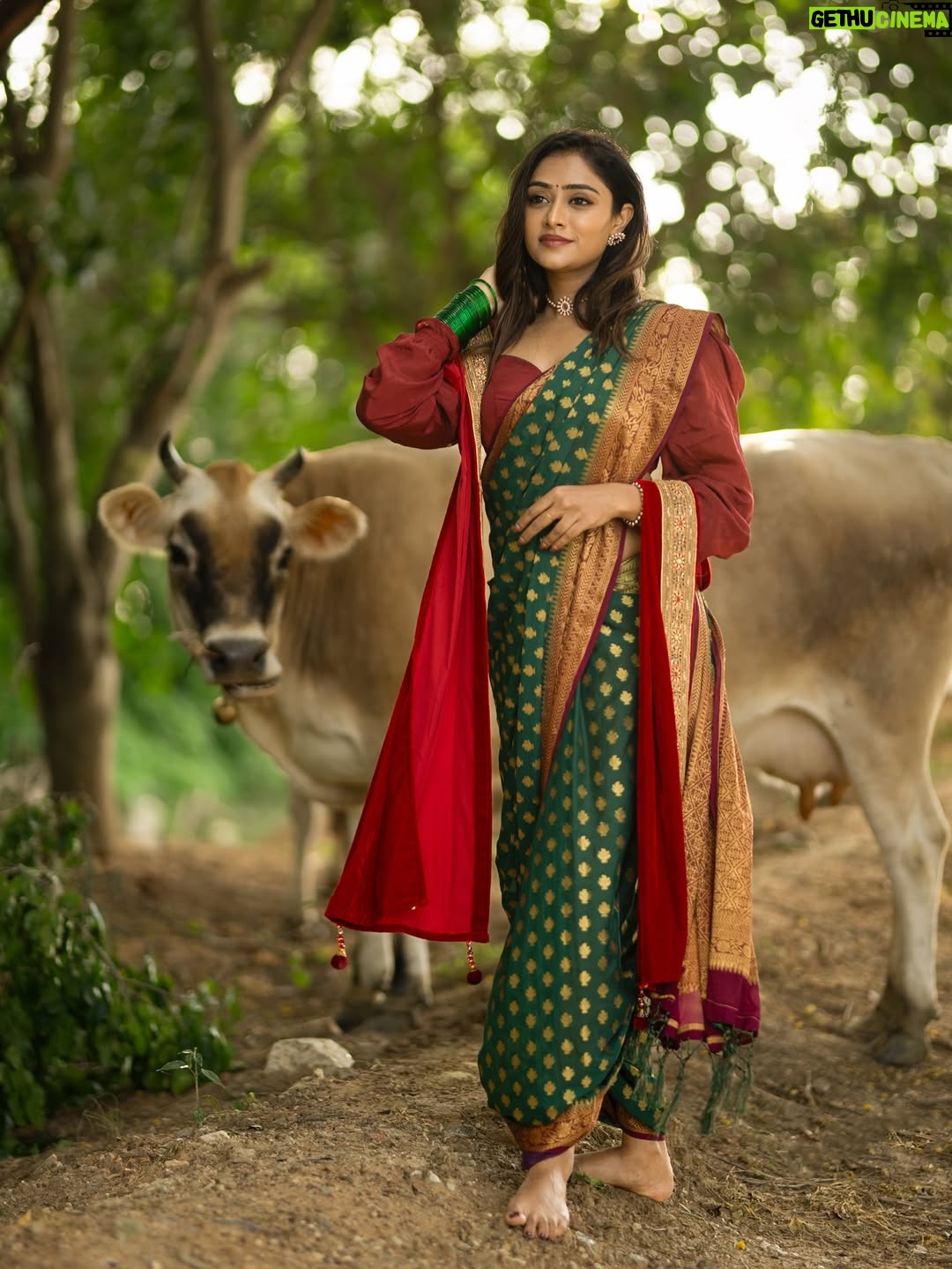 Sangeetha Sringeri - 165.2K Likes - Day 8 — where peacock green breathes harmony, beauty, and balance.

In frame beautiful @iamsangeethasringeri 

Makeover, Styling and hairstyle @makeoverwith_suchi 

#photowalebapu #navratri #navratrispecial #portrait #portrait_vision #sari #day8ofnavratri