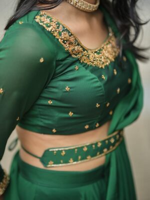 Sanjana Instagram - 💚✨
Outfit : @dresscape_ 💚
Photography: @prasami_photography ✨
#green #greentraditional #instapost