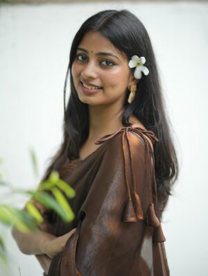 Sanjana Instagram - 🤎✨
Outfit : @dresscape_ 🤎🫶🏻
Photography : @prasami_photography ✨
#brown #sareepost