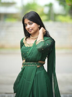 Sanjana Instagram - 💚✨
Outfit : @dresscape_ 💚
Photography: @prasami_photography ✨
#green #greentraditional #instapost