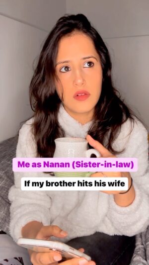 Sanjana Jagga Instagram - Very good🙌🏻 Muh se baat kro bhyi
•
•
•
#domesticviolence #standagainstdomesticviolence #sanjanajagga #sanjanajagga30 #nanad #sisterinlaw #bhabhiji #bhabhi #bhai