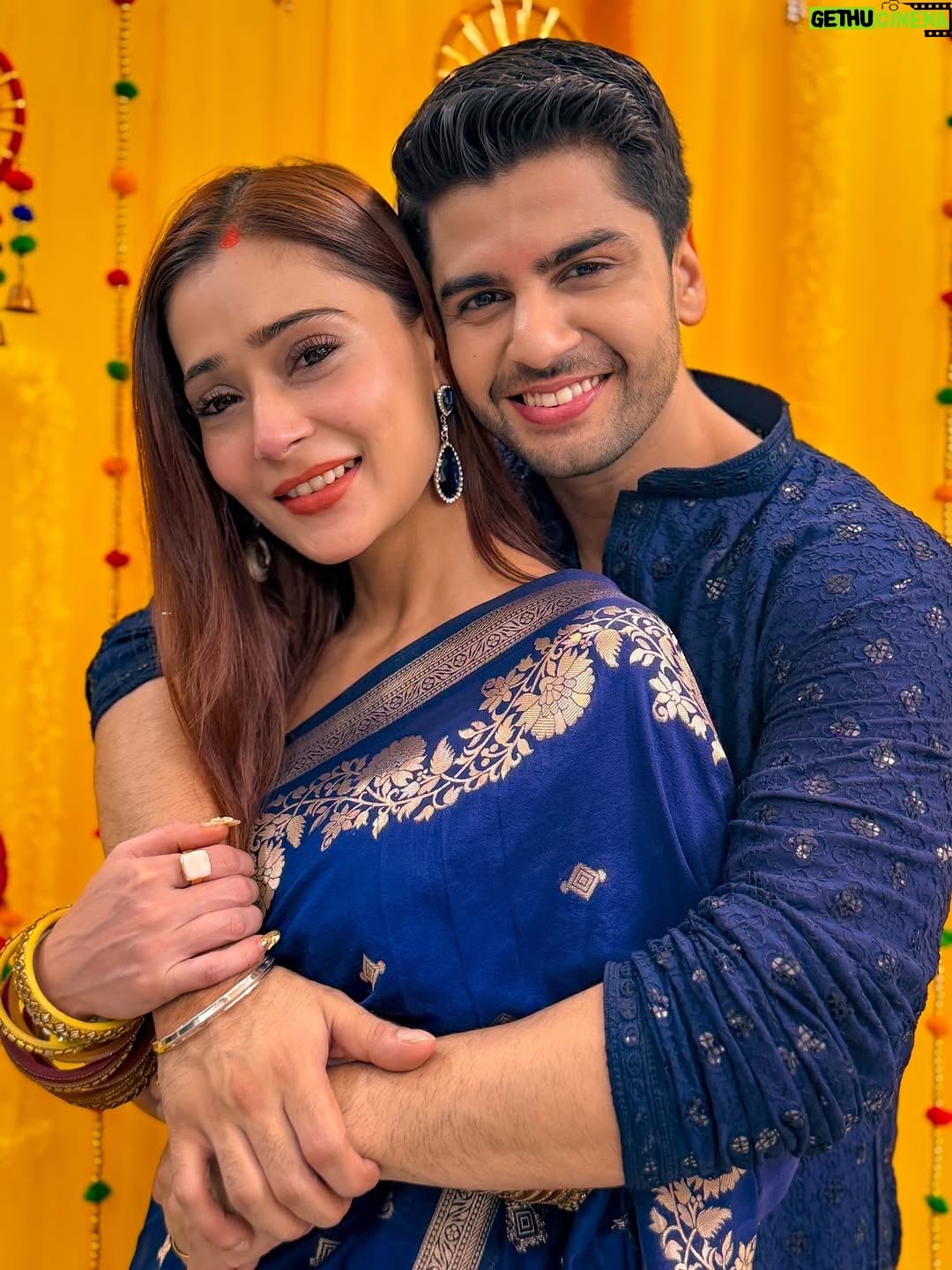 Sara Khan - 104.4K Likes - First Diwali as his forever—one diya, two dil, endless duaas. ✨🪔
HAPPY DIWALI from US to YOU ❤️
#krisa 
#firstdiwalitogether