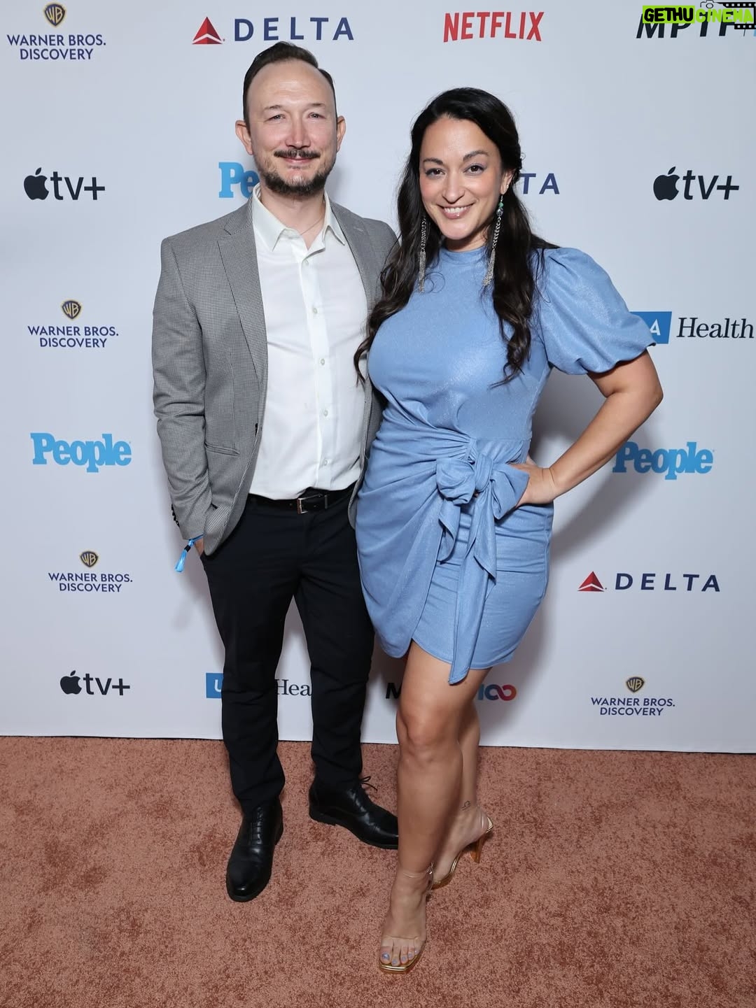 Sara Tomko - 8K Likes - Got the pics back from @mptf and their #eveningbefore the Emmy’s party and I love this moment we caught @alantudyk on his way out as we were on our way in #tagteam @residentalien #harryandasta strike again.  Plus, isn’t my sweet husband just the sweetest? @tj_pederson rrrowrrr 🤟🏽