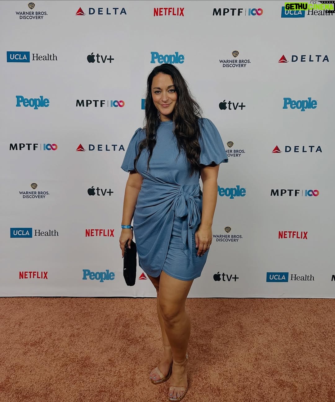 Sara Tomko - 4.7K Likes - Thank you for inviting us to join in your fun, games and dancing last night @mptf You always know how to host a good time especially at your 19th annual #eveningbefore the Emmy’s.  To the Emmy nominees up for tonight’s awards, break all the legs! Hope tonight your dreams come true and you can finally live out that speech you been practicing in the shower and the car and the grocery store and the park and in your head 🥹🎭🫶🏽
•••
Thanks for flirting with me and some fun familiar faces all night @tj_pederson
•••
Stylist @thredup 😍🩵