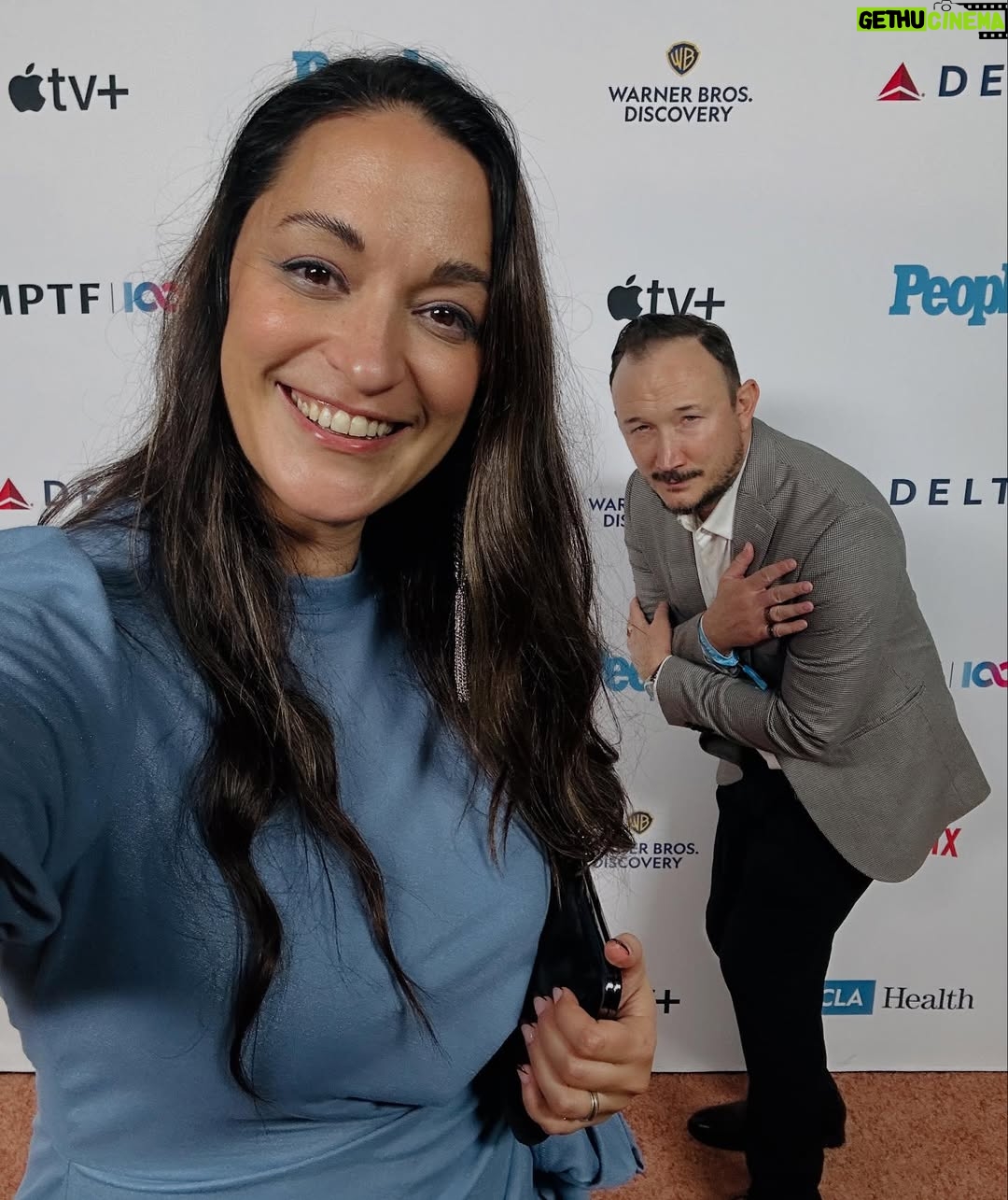 Sara Tomko - 4.7K Likes - Thank you for inviting us to join in your fun, games and dancing last night @mptf You always know how to host a good time especially at your 19th annual #eveningbefore the Emmy’s.  To the Emmy nominees up for tonight’s awards, break all the legs! Hope tonight your dreams come true and you can finally live out that speech you been practicing in the shower and the car and the grocery store and the park and in your head 🥹🎭🫶🏽
•••
Thanks for flirting with me and some fun familiar faces all night @tj_pederson
•••
Stylist @thredup 😍🩵