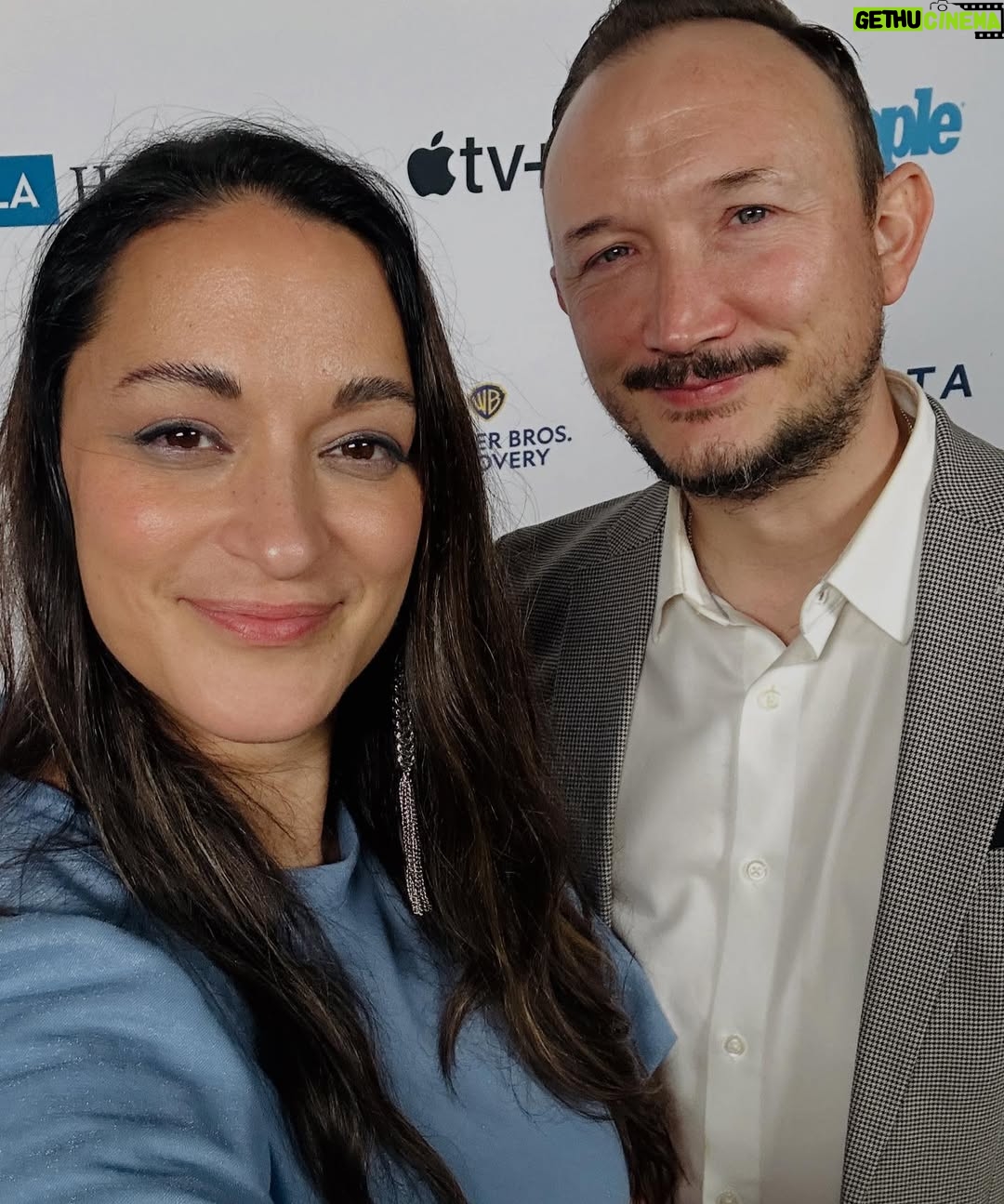Sara Tomko - 4.7K Likes - Thank you for inviting us to join in your fun, games and dancing last night @mptf You always know how to host a good time especially at your 19th annual #eveningbefore the Emmy’s.  To the Emmy nominees up for tonight’s awards, break all the legs! Hope tonight your dreams come true and you can finally live out that speech you been practicing in the shower and the car and the grocery store and the park and in your head 🥹🎭🫶🏽
•••
Thanks for flirting with me and some fun familiar faces all night @tj_pederson
•••
Stylist @thredup 😍🩵