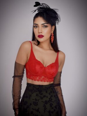 Sargam Koushal Instagram - Bold. Sultry. Unforgettable.
This red @clovia_fashions bra isn’t just lingerie—it’s the centerpiece. Styled it with sheer black gloves, a dramatic headpiece, and fiery red earrings because subtlety took the night off.
Clovia bras are made to be seen, styled like couture, and owned with every bit of confidence.
Perfect for turning heads at after-dark fashion soirées, luxe cocktail nights, or high-glam editorial reels.
Shot by @sej.agarwal
#CloviaFashions #BraButMakeItCouture #RedHotStyle #LingerieAsOuterwear #EveningGlam #StyledByMe #HighFashionDrama #BoldAndFeminine
