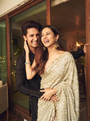 Sargun Mehta Instagram - The 1st diwali at our "Saubhagya" ❤️🧿
