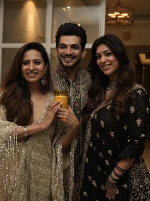 Sargun Mehta Instagram - The 1st diwali at our "Saubhagya" ❤️🧿
