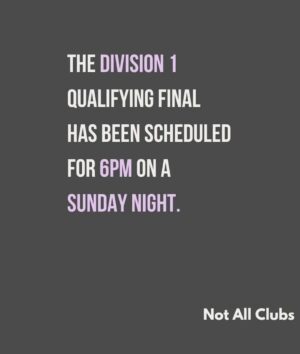 Sharni Layton Instagram - Reposting @notallclubs after @gameface.mpnfl disgracefully placed the MPNFL Women's Finals last minute, on a Sunday with Div 1 at 6pm, the same time as the men's last home & away game, on a junior oval. Lack of thought, care, respect and planning continues to be one of the main issues for women's sport - professionally and at community level. They make excuses - yet the men's season always seems to run to plan, with the best time slots, on the best ovals and organised in advance. Its 2025, own your actions and just DO BETTER. FFS. Stop raining bullshit. I wish I could do more, but all I can do is call it out - so here I am.

If you've had enough - go to MPNFL website, there you can find staff and staff emails > https://mpfnl.com.au/afl-south-east-staff/