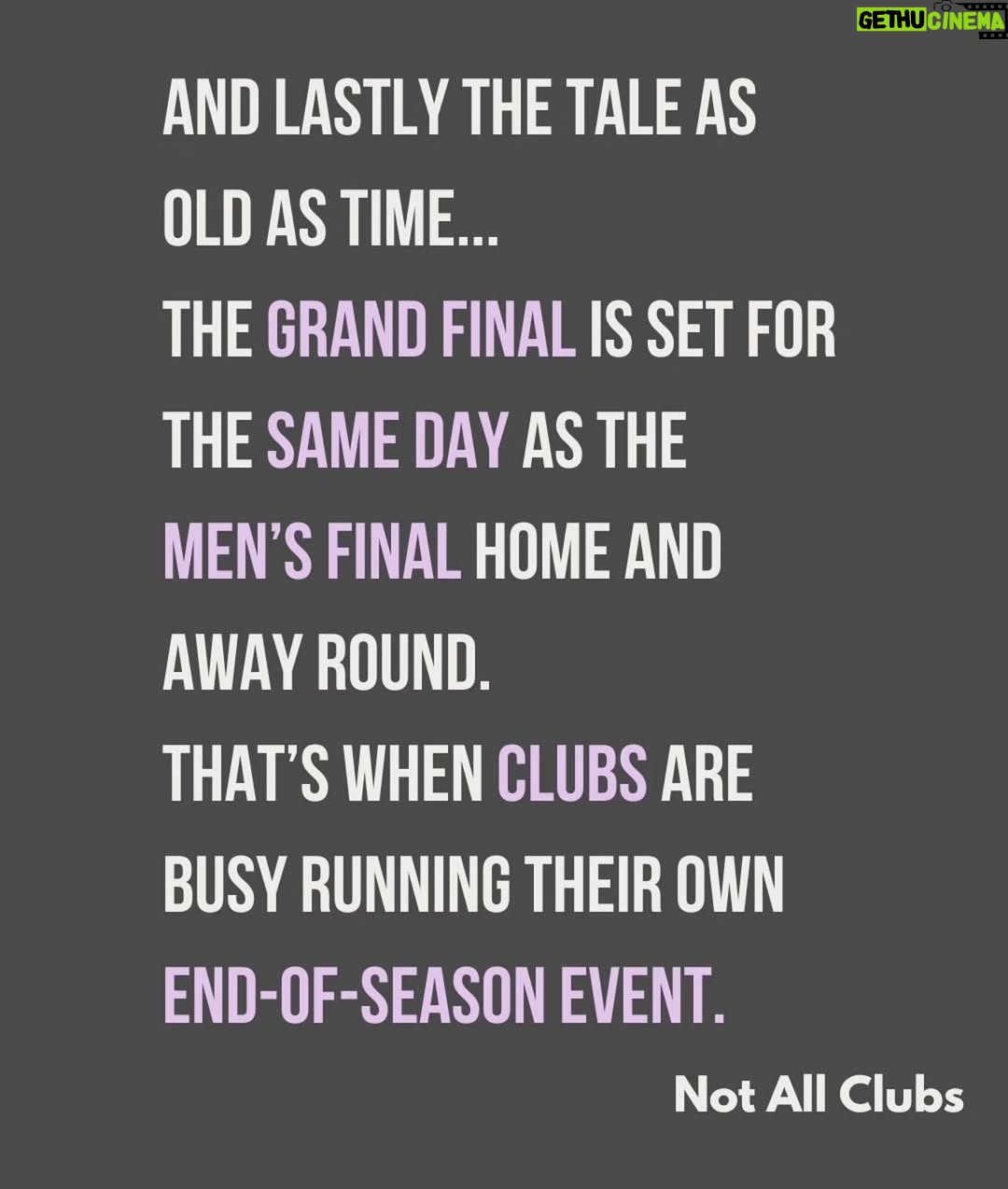 Sharni Layton - 1.5K Likes - Reposting @notallclubs after @gameface.mpnfl disgracefully placed the MPNFL Women's Finals last minute, on a Sunday with Div 1 at 6pm, the same time as the men's last home & away game, on a junior oval. Lack of thought, care, respect and planning continues to be one of the main issues for women's sport - professionally and at community level. They make excuses - yet the men's season always seems to run to plan, with the best time slots, on the best ovals and organised in advance. Its 2025, own your actions and just DO BETTER. FFS. Stop raining bullshit. I wish I could do more, but all I can do is call it out - so here I am.

If you've had enough - go to MPNFL website, there you can find staff and staff emails > https://mpfnl.com.au/afl-south-east-staff/