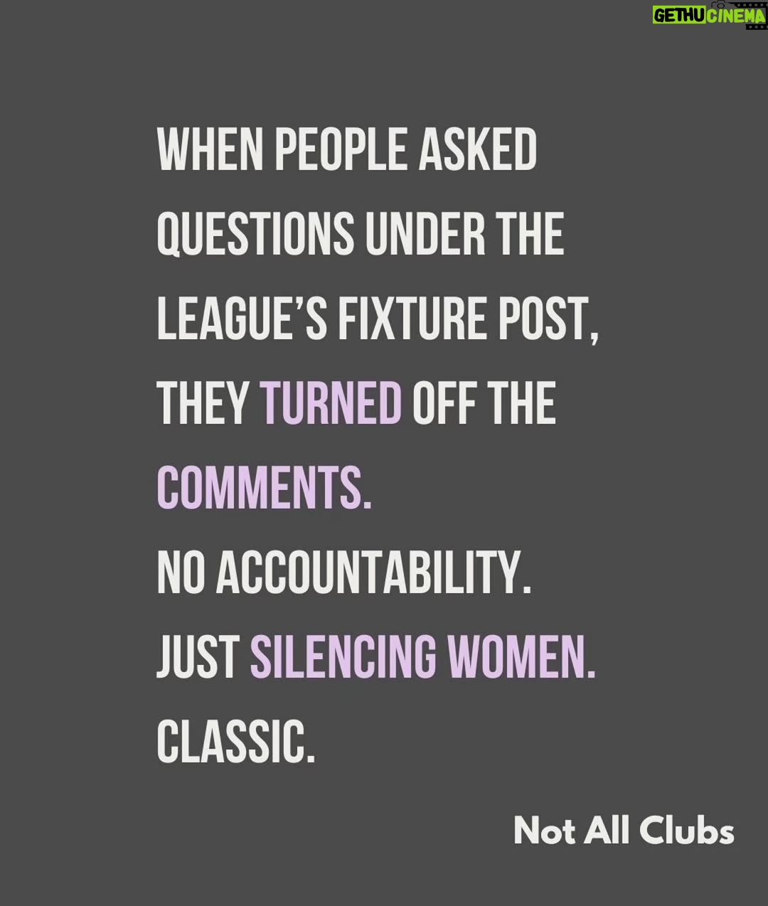 Sharni Layton - 1.5K Likes - Reposting @notallclubs after @gameface.mpnfl disgracefully placed the MPNFL Women's Finals last minute, on a Sunday with Div 1 at 6pm, the same time as the men's last home & away game, on a junior oval. Lack of thought, care, respect and planning continues to be one of the main issues for women's sport - professionally and at community level. They make excuses - yet the men's season always seems to run to plan, with the best time slots, on the best ovals and organised in advance. Its 2025, own your actions and just DO BETTER. FFS. Stop raining bullshit. I wish I could do more, but all I can do is call it out - so here I am.

If you've had enough - go to MPNFL website, there you can find staff and staff emails > https://mpfnl.com.au/afl-south-east-staff/