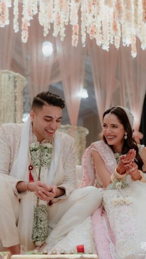 Shazahn Padamsee Instagram - Married my Prince Charming 🤍

PS: Couldn’t have thought of a better way of making my bridal entry even more special than by singing my rendition of ‘Sajni Re’ ✨