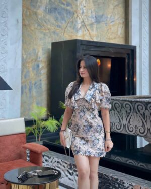 Sheran Ratnani Instagram - This soft summer ☀️🧁🐇🎀
🏷️: @zabellaofficial
.
.
.
#summerdress #ootd #printdress #oldmoneyoutfits #🧿