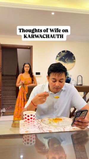 Shirin Sewani Instagram - Photos achi aagaie . Dineout pe 50% off milgaya. Chalo Happy KC❤️

#karwachauth #karwachauthspecial #festive #couple #love #marriage #reelsinstagram #US