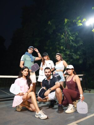Shivangi Kohli Instagram - What a fun evening with @hackettlondon at @dirty_good 🏸🏓🏐 
Wearing: @eight9.official 
Shot by : @vjsuraj.jpegg