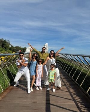 Shivani Divkar Instagram - Wherever we go, we go with love ♥️
.
#travel #family #love #happy #vietnam #travelblogger #travelling #holiday #travelphotography #family #vietnamtravel #banahills #goldenbridge