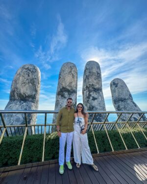 Shivani Divkar Instagram - Wherever we go, we go with love ♥️
.
#travel #family #love #happy #vietnam #travelblogger #travelling #holiday #travelphotography #family #vietnamtravel #banahills #goldenbridge