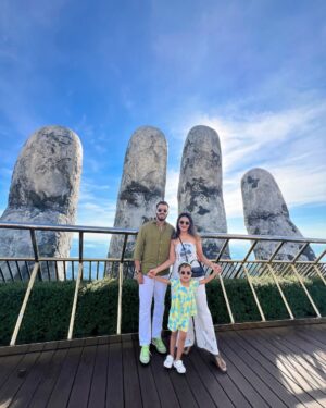 Shivani Divkar Instagram - Wherever we go, we go with love ♥️
.
#travel #family #love #happy #vietnam #travelblogger #travelling #holiday #travelphotography #family #vietnamtravel #banahills #goldenbridge