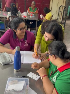 Shivani Pancholi Instagram - Spent the day at Om Creations Trust (@omcreations_trust) and honestly, nothing beats the happiness I felt here. 💛 Watching these incredibly talented kids pour their heart into every creation was so inspiring. Their creativity, joy, and warmth are truly unmatched.
@radhikekhanna Ma’am, you were so sweet and welcoming the way you nurture and guide them is just beautiful to witness. 💐 I left with my heart full, a huge smile, and a reminder that the simplest moments of love and art can be the most magical ✨🇮🇳