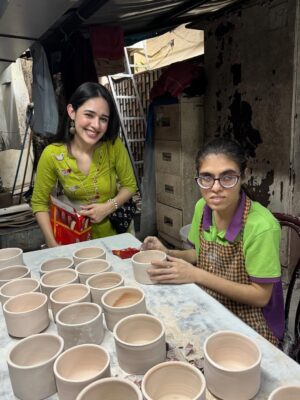 Shivani Pancholi Instagram - Spent the day at Om Creations Trust (@omcreations_trust) and honestly, nothing beats the happiness I felt here. 💛 Watching these incredibly talented kids pour their heart into every creation was so inspiring. Their creativity, joy, and warmth are truly unmatched.
@radhikekhanna Ma’am, you were so sweet and welcoming the way you nurture and guide them is just beautiful to witness. 💐 I left with my heart full, a huge smile, and a reminder that the simplest moments of love and art can be the most magical ✨🇮🇳