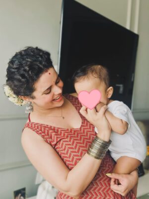 Shruti Kanwar Instagram - Celebrated Ganpati in the most low-key way, but this year my heart felt complete🌸