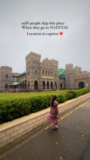 Simar Rajput Instagram - “Just 2-3 km from Nainital’s Mall Road lies a hidden gem – the Governor’s House! A stunning spot most tourists miss, but totally worth the visit. If you’re in Nainital, don’t skip this underrated beauty!”
.
.
.
#nainital #nainitalgovernorhouse #viral #viralvideo #instagram #traveling #simarrajput