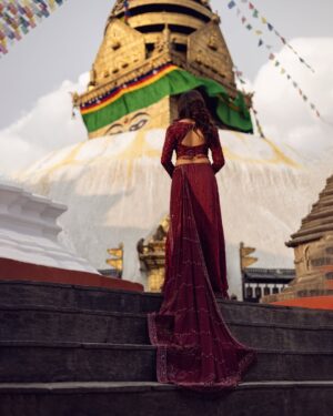Simran Pant Instagram - “Where heritage meets haute couture. Bold in wine, radiant in spirit.”
Muse @_simranpant
Dress by @yasarbytenisha
Mua @shhwetakju
Hair @hairnmakeupby_pratima
Jewelry partner @shagoonjewellers
Visual team @uddibaba @neesphotography @_skdgin_ @jii_patrick