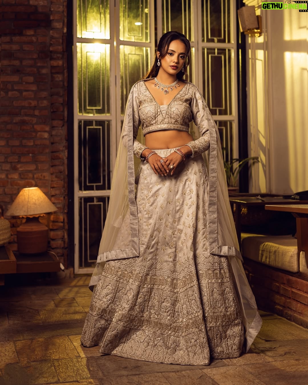 Simran Pant - 861 Likes - “Wrapped in moonlight, stitched with dreams, and shining like a whispered secret.”
#EtherealGlow #ModernMuse #SilkenStories
Feat @_simranpant 
Wearing @yasarbytenisha 
Jewelry partner @shagoonjewellers 
Mua @shhwetakju 
hair by @hairnmakeupby_pratima 
Visual team @uddibaba @neesphotography @_skdgin_ @jii_patrick @ronashbajra 
Location partner @damonkeymind