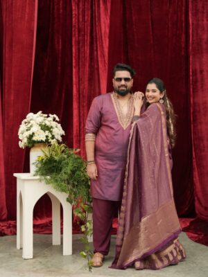Sonal Monteiro Instagram - All mine ❤️🧿 @tharunsudhir 😘

Wearing @arulaa_by_rashmianooprao
Clicked by @vsphotography_official_

#sonalmonteiro #tharunsudhir #tharunsonaltakeok #anushreewedding