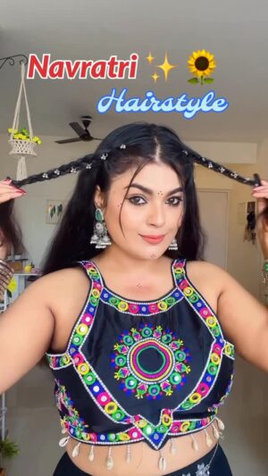 Sonali Singh Instagram - Navratri/ Garba Hairstyle 🌻✨🫶🏻
.
.
.
.
.
.
.
#festivevibes❤️ #festivelook #garbahairstyle #garbalovers❤️ #festivehairstyle #hairstyles #hairstylist #indianlook #festivevibes #festivefashion