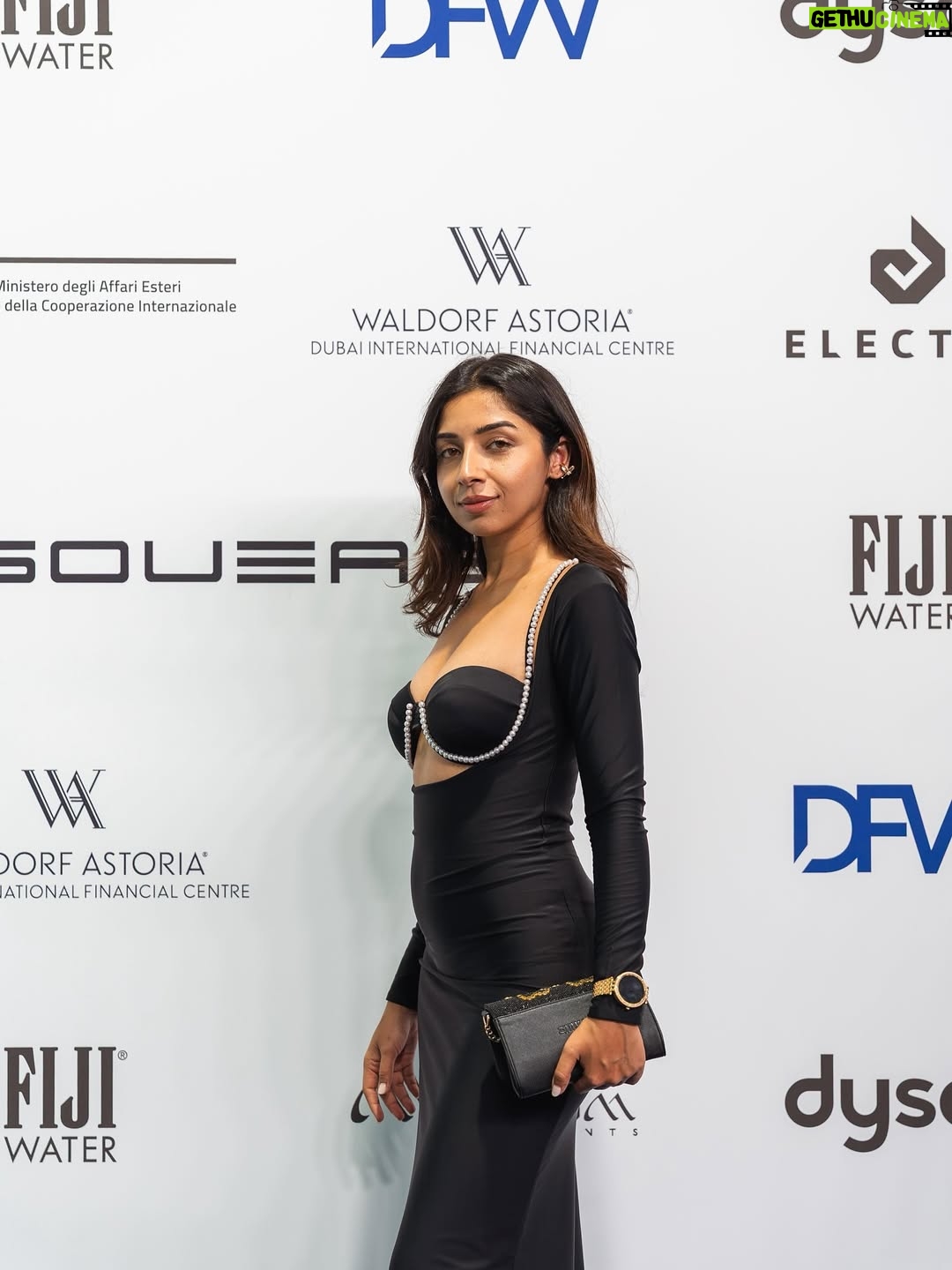 Sonam Pirani - 688 Likes - If you’re not staring, you’re lying. 🖤
Here’s the thing — this wasn’t how the dress was meant to be worn. I flipped a backless gown to the front, paired it with my bikini top as a bralette, and suddenly it became a whole new outfit. That’s what I love about fashion — it’s not about rules, it’s about how you can make something yours.

And honestly, that’s what Dubai gives me too — the space to experiment, to play, to feel like myself, and to show up however I want. Last night it was in a makeshift outfit that somehow felt more me than anything straight off the rack