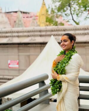 Sonia Singh Instagram - "It’s not I who holds on to Shiva… it is Shiva who never lets me go.”

Dress courtesy: @shilpacouture (thank you for always joining my spiritual journey)