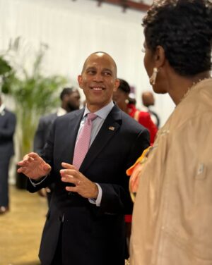 Stacey Plaskett Instagram - The 2025 Caribbean Day Party was an incredible celebration of culture, community, and Caribbean pride, which I hosted alongside my sister-in-service Congresswoman Yvette Clarke during the 54th Congressional Black Caucus Foundation Annual Legislative Conference. 🌺🇻🇮🇯🇲🇹🇹

It was my honor to welcome Adam O to this year’s celebration, whose music and energy perfectly captured the spirit of our Caribbean heritage.

I am grateful to everyone who joined us to uplift the richness of our islands and our people! ✨ #CaribbeanDayParty #ALC54 #CBCF
