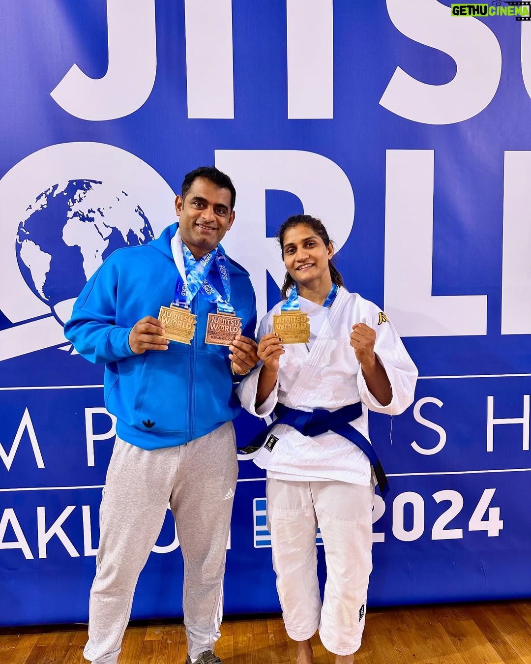 Suchika Hooda - 1.8K Likes - “Indian Girl Power Shines on the World Stage! 🇮🇳✨

It was an absolute pleasure to be in the corner of @suchika_tariyal a seasoned warrior who has represented India across the Commonwealth Games, Asian Games, and now the World Championships. From Judo to Kurash to Jiu-Jitsu, Suchi has made her mark, and this time she brought home the second gold for India! 🥇🌏

Thank you, Suchi, for your incredible dedication and for proving once again that Indian women are a force to be reckoned with on the world stage. Congratulations, and all the best for your future battles! 💪🇮🇳

#IndianPride #GirlPower #SuchiTarrwal #WorldChampion #IndiaOnTop #CombatSports #WomenInSports #Inspiration #GoldForIndia”