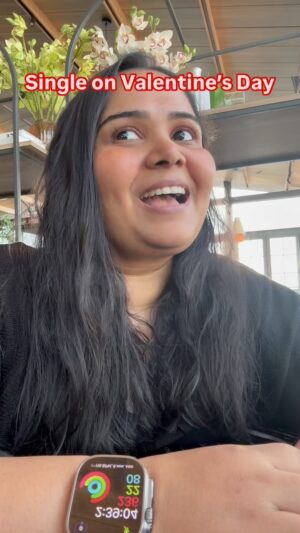 Sumukhi Suresh Instagram - Sad single girlie only on Valentine’s Day. Otherwise a rasam drinking baddie 

#happyvalentinesday #valentine #single #funny 

[Valentines day, Single Life, Funny , Love]
